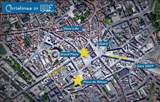 mapa ng Lille christmas market