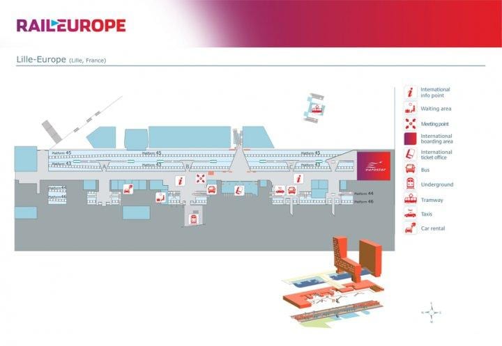 Lille europa istasyon ng tren sa mapa