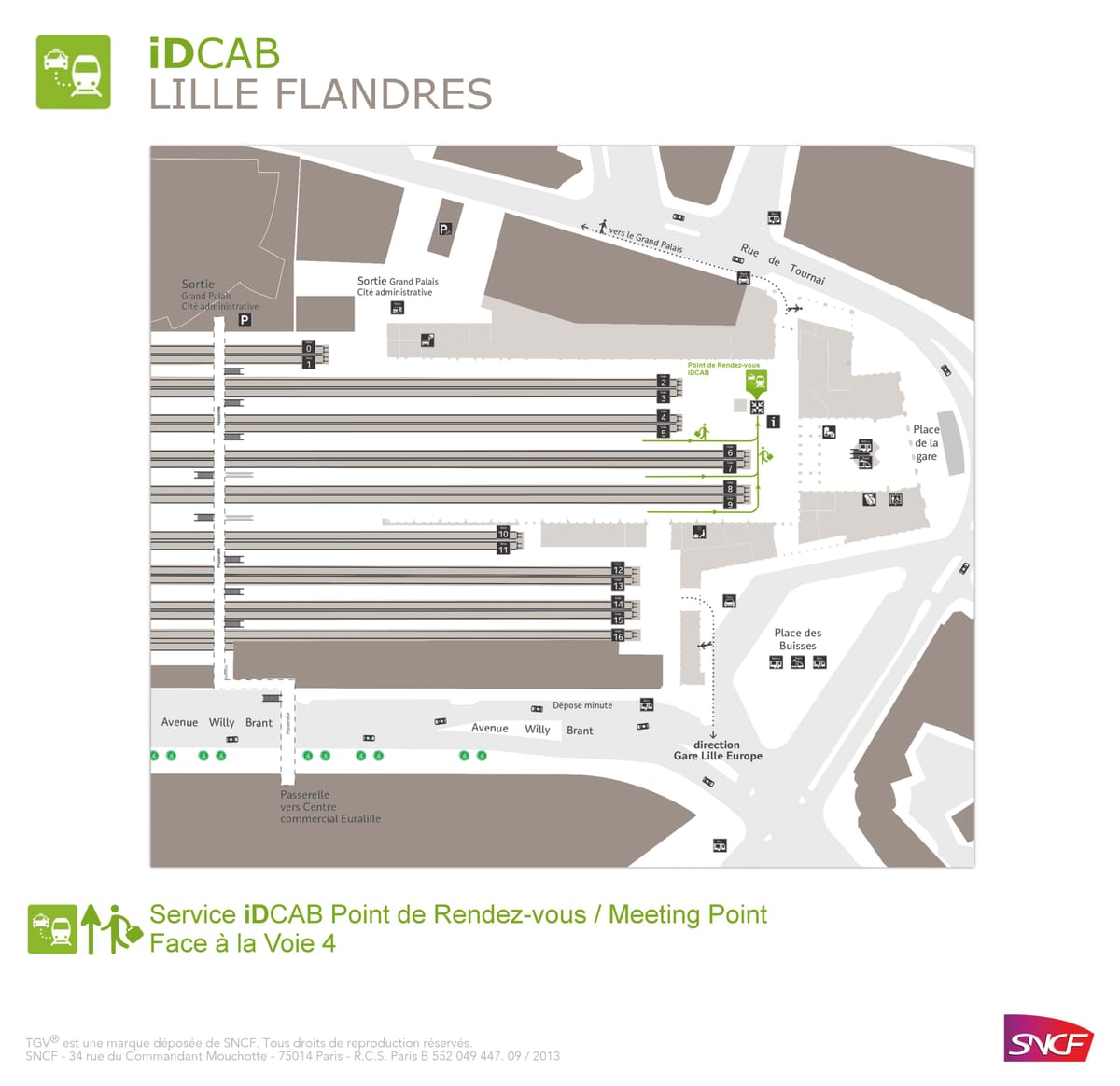 Lille flandres istasyon ng tren sa mapa