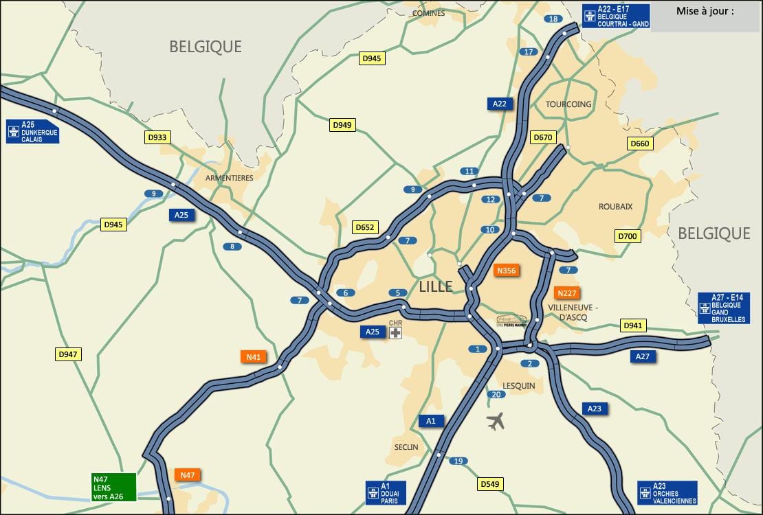 Lille mapa ng daan