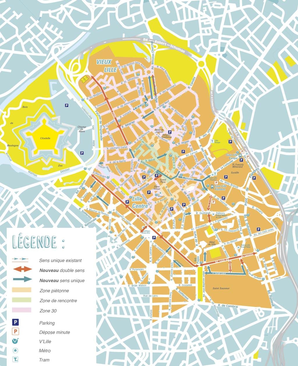 mapa ng Lille