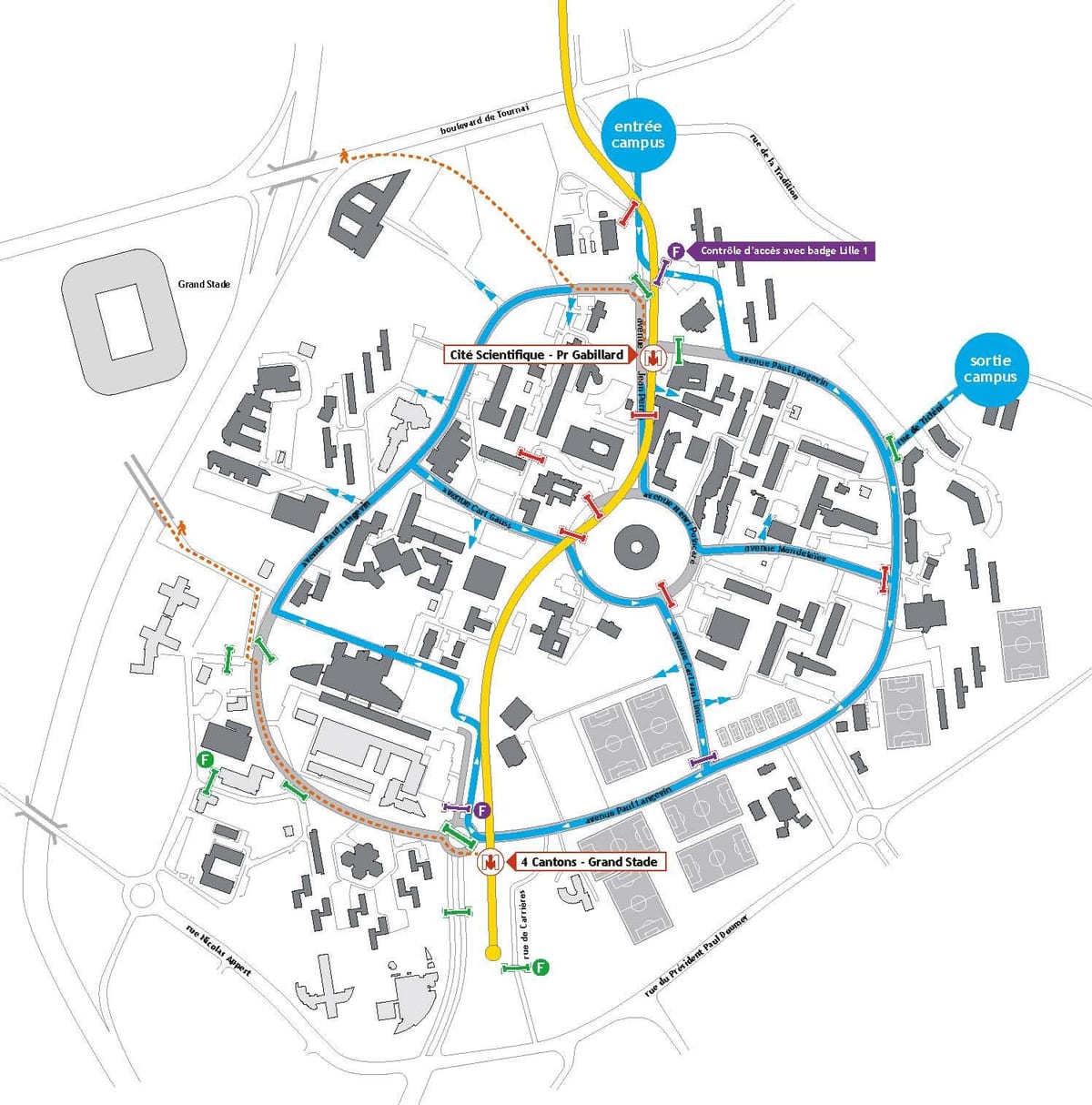 mapa ng Lille paaralan