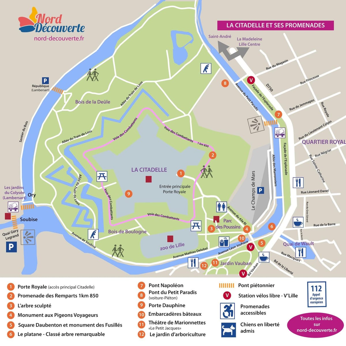 mapa ng Lille park