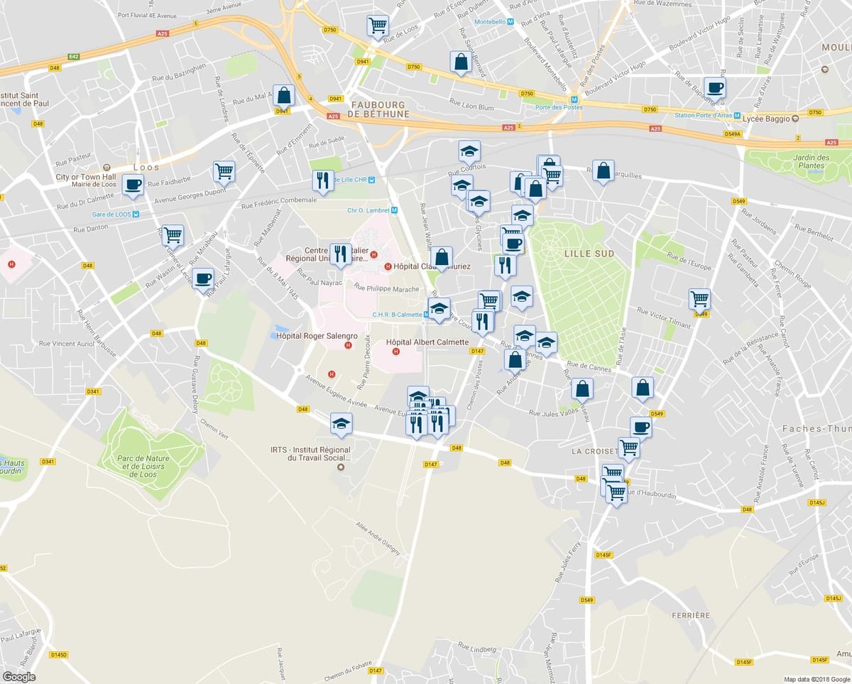 mapa ng Lille store