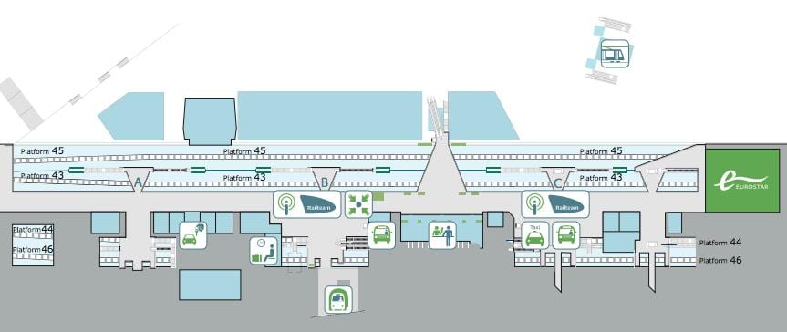 mapa ng Lille europa railway station