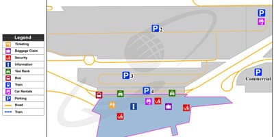 Mapa ng Lille airport