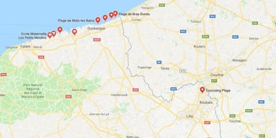 Mapa ng Lille beach