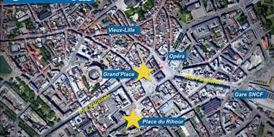Mapa ng Lille christmas market