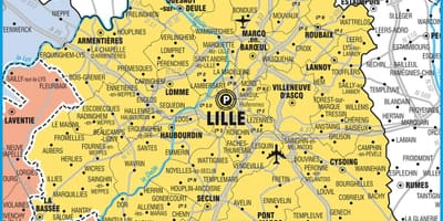 Mapa ng Lille estado