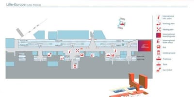 Lille europa istasyon ng tren sa mapa