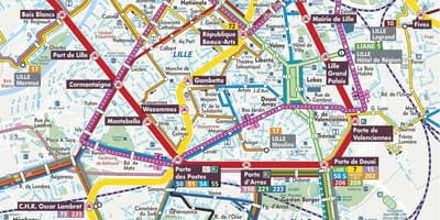 Mapa ng kalye ng Lille france