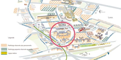 Mapa ng Lille ospital 