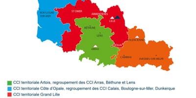 Mapa ng france Lille rehiyon