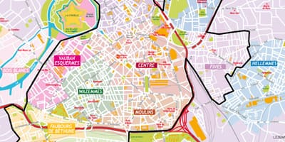 Mapa ng Lille suburb