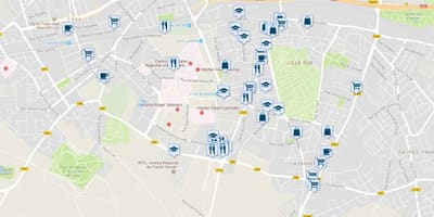 Mapa ng Lille store